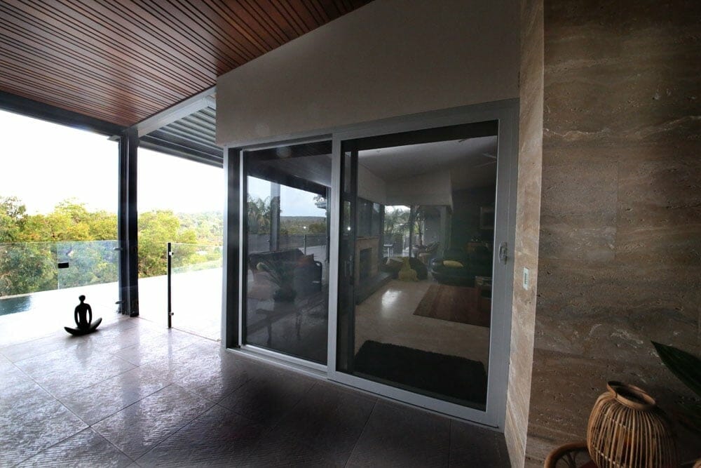 sliding security doors with glass